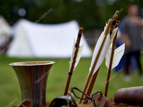 Old medieval bow and arrows — Stock Photo © dontcut #120159004