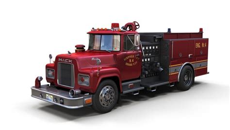 3D model Mack R fire truck - TurboSquid 2005708