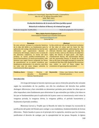 Evolución histórica de la teoría del bien jurídico penal PDF