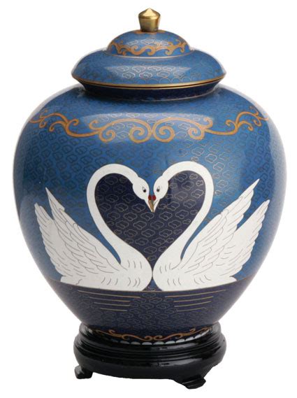 Swan Lake Companion Cloisonne Urn Urns For Cremation