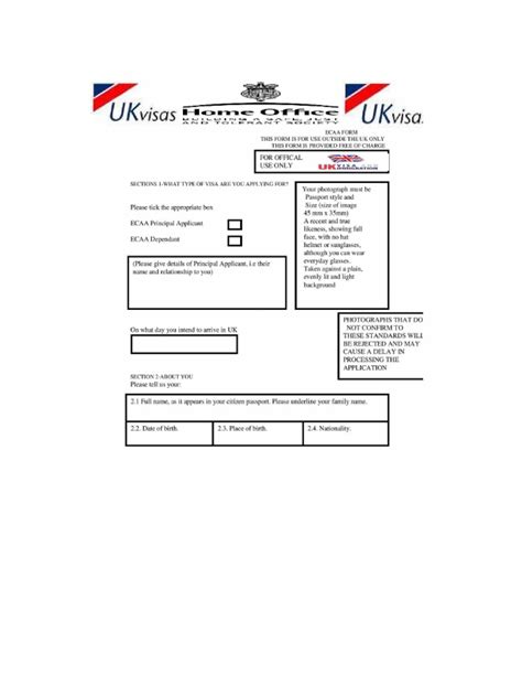 Uk Visa Application Form | PDF