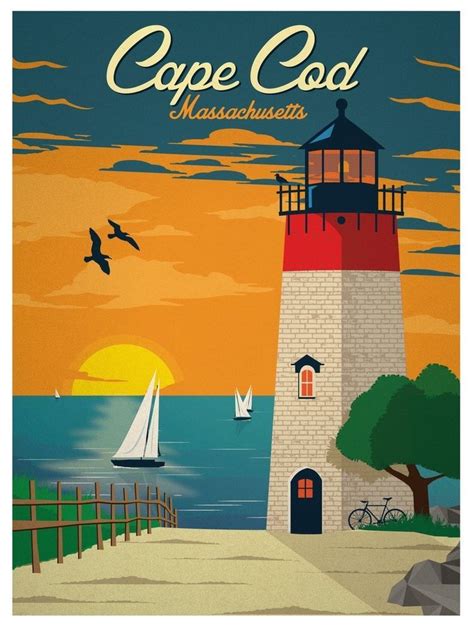 Cape Cod Lighthouses Are The Best Find Vintage Inspired Posters To