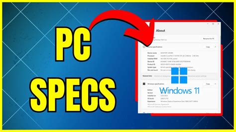 How To Check Pc Specs Windows 11 Quick Guide Youtube