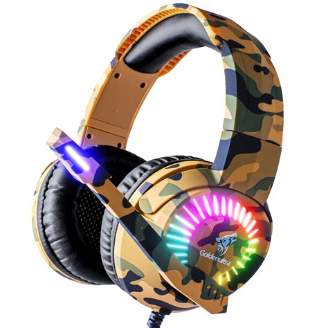 Fone Gamer Headset Fio Camuflado Led USB P2 Microfone HD Pc Note