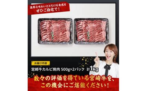 宮崎牛 カルビ焼肉 1kg 【 肉 牛肉 国産 宮崎県産 黒毛和牛 カルビ 焼肉 】 D11429 （宮崎県川南町） ふるさと納税サイト