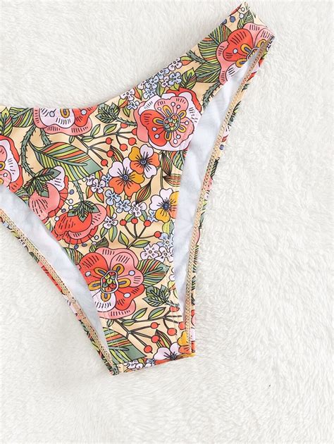 Shein Swim Summer Beach Floral Print Bikini Set Shein Uk