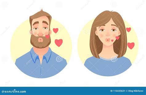 Male And Female Face Stock Vector Illustration Of People