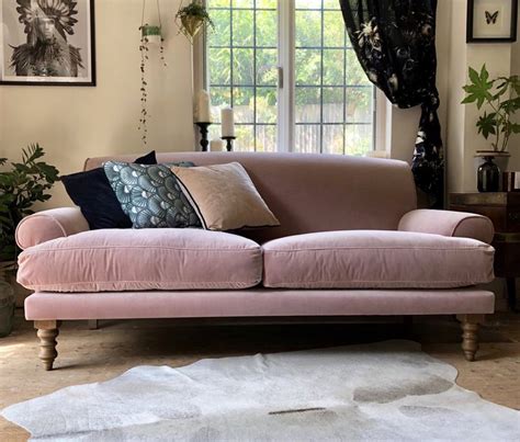 One Pink Velvet Sofa Styled Three Ways Hornsby Style Pink