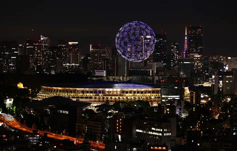 Drone Show At Tokyo Olympics Dazzles During Opening Ceremonies