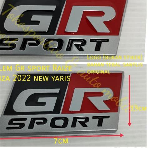 Jual Baru Emblem Logo Lambang Huruf Tulisan Toyota Gr Sport Original