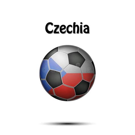 Flag of Czechia in the Form of a Soccer Ball Stock Vector ...