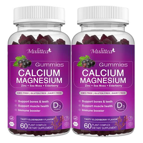 Calcium Magnesium Zinc Gummies With High Absorption Magnesium Glycinate 200mg