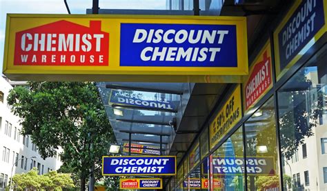 Chemist Warehouse sign above the entrance to the drug store on Oxford Street - retailbiz