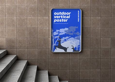 Front View Of Outdoor Vertical Poster Mockup Free Download Resource Boy