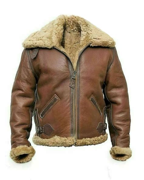 Mens B3 Aviator Flying Pilot Bomber Jacket