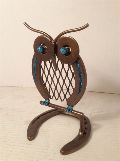 Cute Owl Horseshoe Art Metal Art Projects Scrap Metal Art