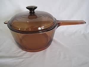 Amazon Vision Corning Visionware Amber Saucepan With Lid 2 5 L