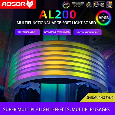 Coolmoon Aosor Al Lamp Tape V Argb Aura Sync Flexible Light Bar