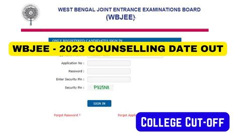 WBJEE 2023 Counselling Date Wbjee 2023 Counselling Process College