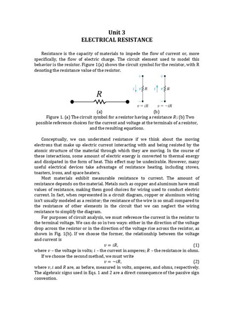 Electrical Resistance | PDF | Electrical Resistance And Conductance