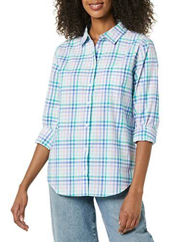 Amazon Essentials Women S Classic Fit Long Sleeve Button Down Poplin