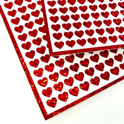 Red Hearts Glitter Stickers – Fairy Dust Decals