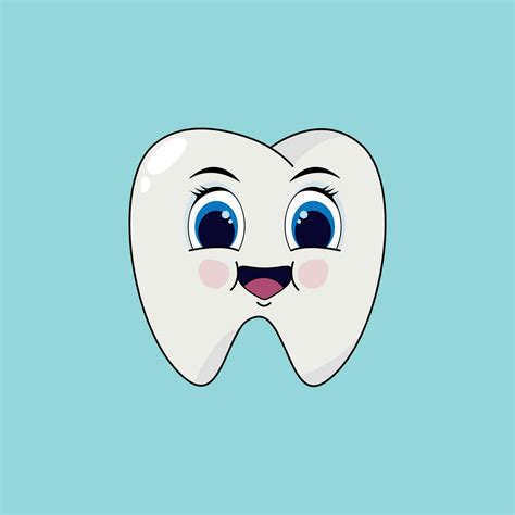 Cute tooth smile. Vector illustration. Cartoon. 24789323 Vector Art at Vecteezy