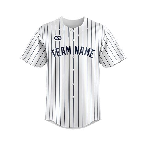 White Pinstripe Baseball Jersey Wooter