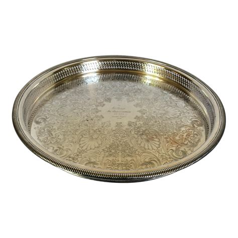 Vintage International Silver Plated Serving Tray | Chairish