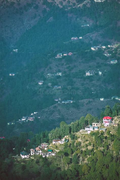 View Of Dalhousie Himachal Pradesh India From A Peak Point Stock