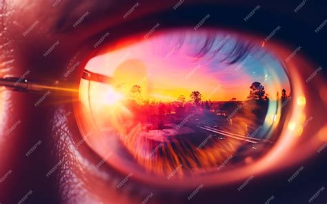 Premium Ai Image A Laser Vision Correction Poster Blurred Background