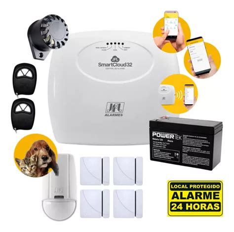 Kit De Alarme Jfl Smartcloud Wi Fi Magn Tico Infra Pet Frete Gr Tis