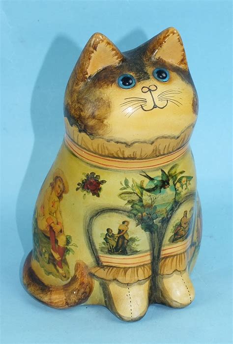 A Rye Pottery Figure Of A Seated Cat Designed By Joan And David De