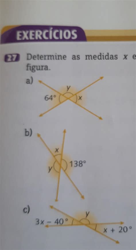 Determine As Medidas X E Y Em Cada Figura Brainly Br