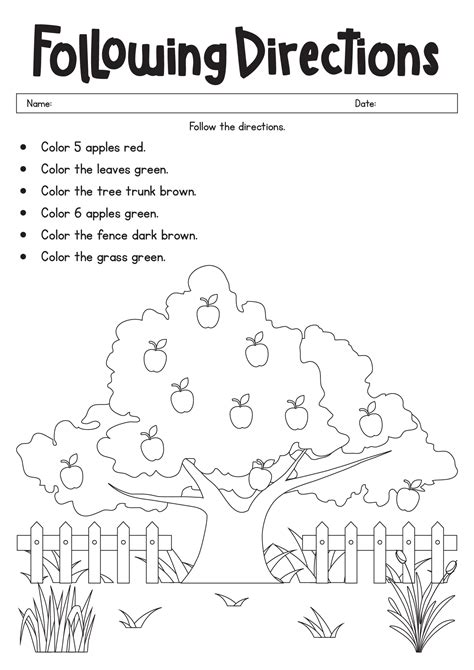 Following Instructions Colouring In