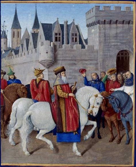 Entry Of Emperor Charles Iv In Cambrai 1455 1460 Jean Fouquet