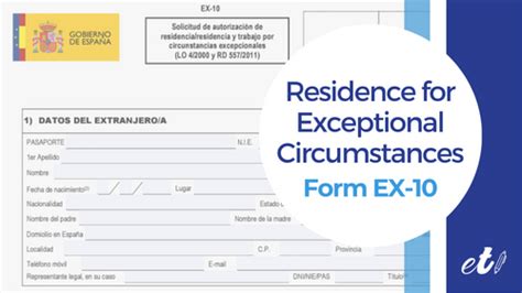 How to fill out form EX10 in Spain Entre Trámites