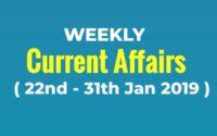 Weekly Current Affairs 08th To 14th January 2019 CRACKGSSSB