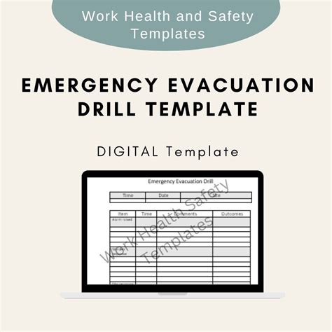 Emergency Evacuation Drill Template Fire Bomb Threat Procedures Work Health Safety