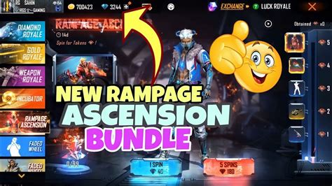 FREE FIRE NEW RAMPAGE ASCENSION BUNDLE RAMPAGE ASCENSION EVENT FREE