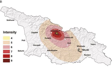 Seismic Situation Caused By The Earthquake In Racha Georgia Between