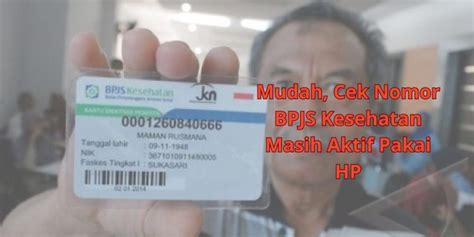 Mudah Cek Nomor Bpjs Kesehatan Masih Aktif Pakai Hp Info Kesehatan