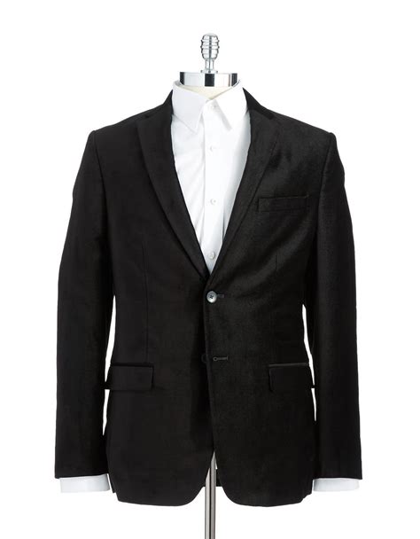 Calvin Klein Slim Fit Corduroy Blazer In Black For Men Lyst