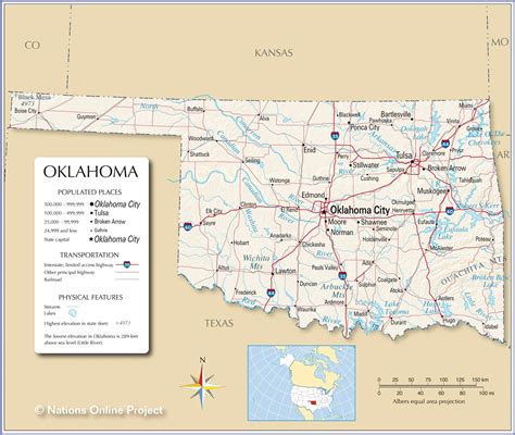 Th Ng Tin B N Bang Oklahoma M N M Map Of Oklahoma