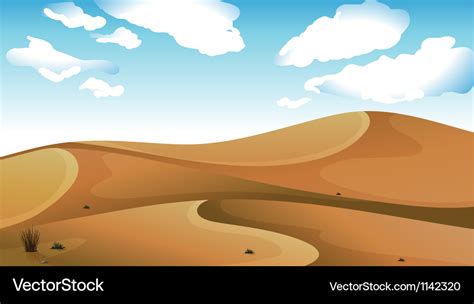 A Desert Royalty Free Vector Image Vectorstock