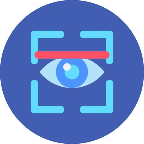 Premium Vector A Blue Circle With A Red Line Around It And The Eye Is