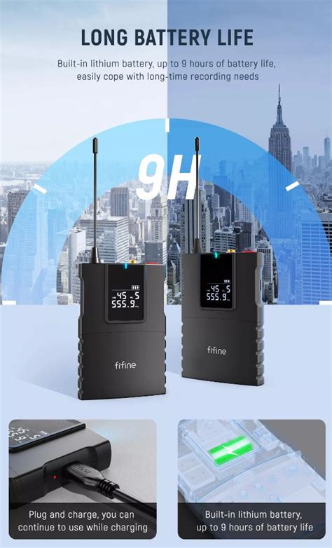 [CLEARANCE] Fifine C8 Professional Wireless Lavalier Omnidirectional L ...