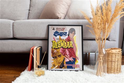 Deewaar Movie Poster, Desi Wall Art, Bollywood Movie Poster, Retro ...