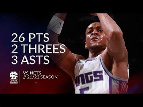 De Aaron Fox Pts Threes Asts Vs Nets Season Youtube