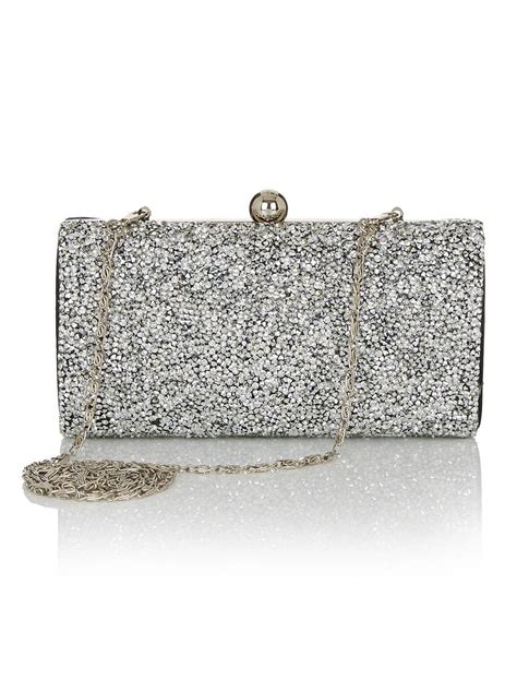 Glitter Clutch Silver Style Republic Bags And Purses